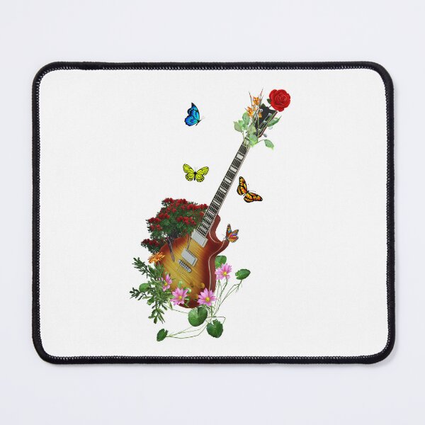 Item preview, New Nature Guitar & Countryside Flowers with Butterflies designed and sold by captainpeter.