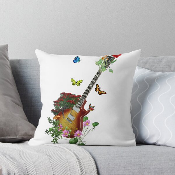 Item preview, New Nature Guitar & Countryside Flowers with Butterflies designed and sold by captainpeter.