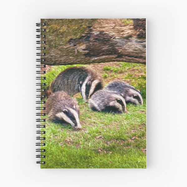 Item preview, Group of Badgers in nature designed and sold by friendlyfauna.