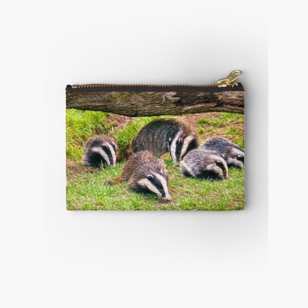Item preview, Group of Badgers in nature designed and sold by friendlyfauna.