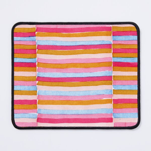 Item preview, Multicolored horizontal Stripes Patchwork pattern - colorful watercolor stripes designed and sold by patterncrow.