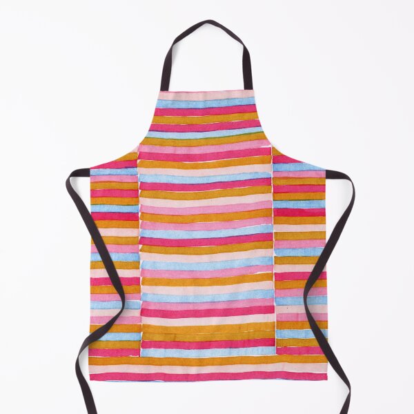 Item preview, Multicolored horizontal Stripes Patchwork pattern - colorful watercolor stripes designed and sold by patterncrow.