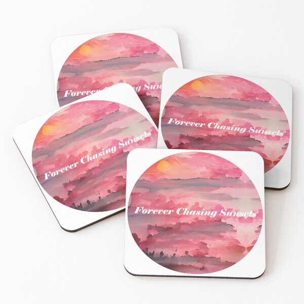 Item preview, Pink Sunset Painting - Forever Chasing Sunsets 3 designed and sold by Unaiza Khalid.