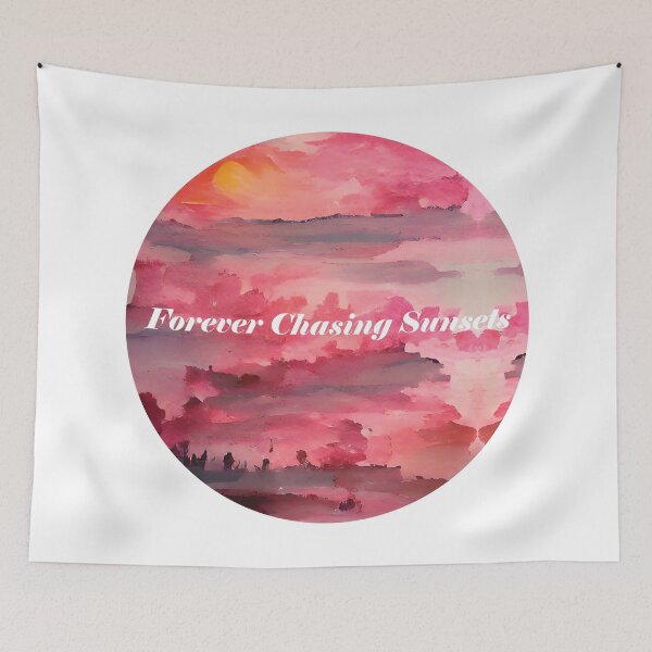 Item preview, Pink Sunset Painting - Forever Chasing Sunsets 3 designed and sold by Unaiza Khalid.
