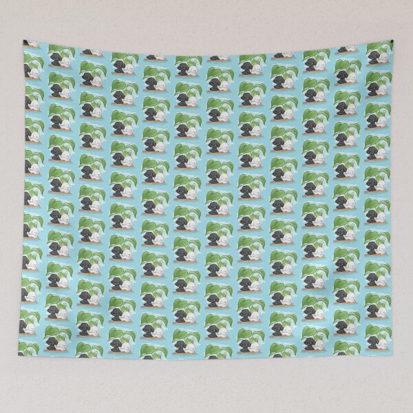 Item preview, Poodles Sitting Under the Big Leaves designed and sold by Khotekmei.