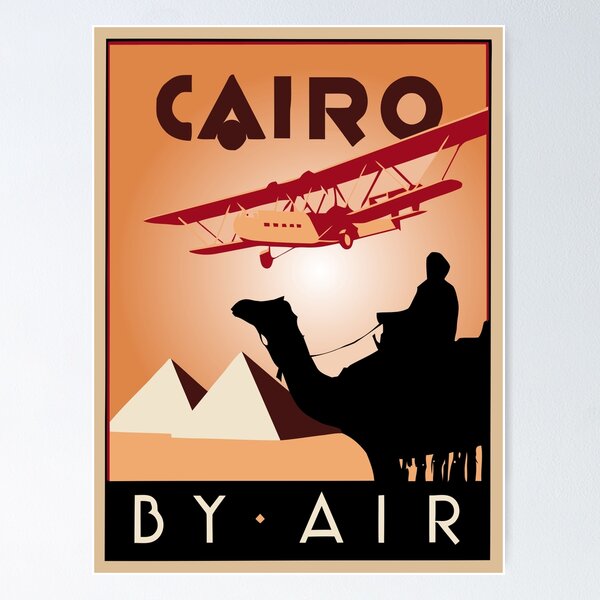 Item preview, Cairo by air retro vintage travel designed and sold by aapshop.
