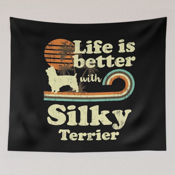 Item preview, Life is Better with Silky Terrier Vintage designed and sold by rafaeltto.