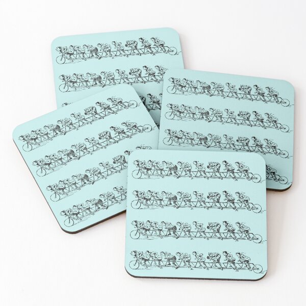 Item preview, Eight stressing cyclists biking on the same bike designed and sold by marina63.