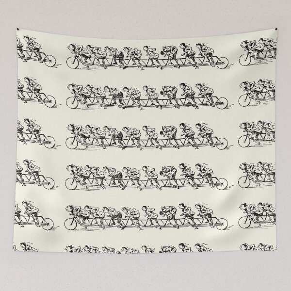 Item preview, Eight stressing cyclists biking on the same bike designed and sold by marina63.