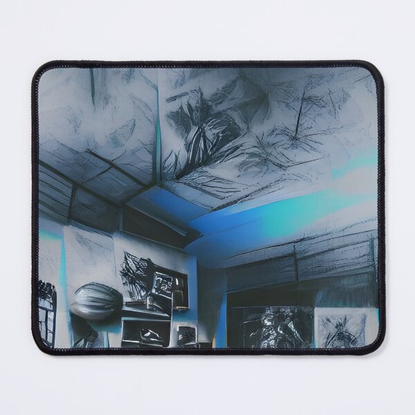 Item preview, AI Generated Art, Blue Vintage Aesthetic Charcoal Drawing designed and sold by ACC .