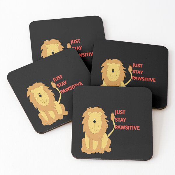 Item preview, Just Stay Pawsitive lovely Lion Laugh designed and sold by marianna cotaru.