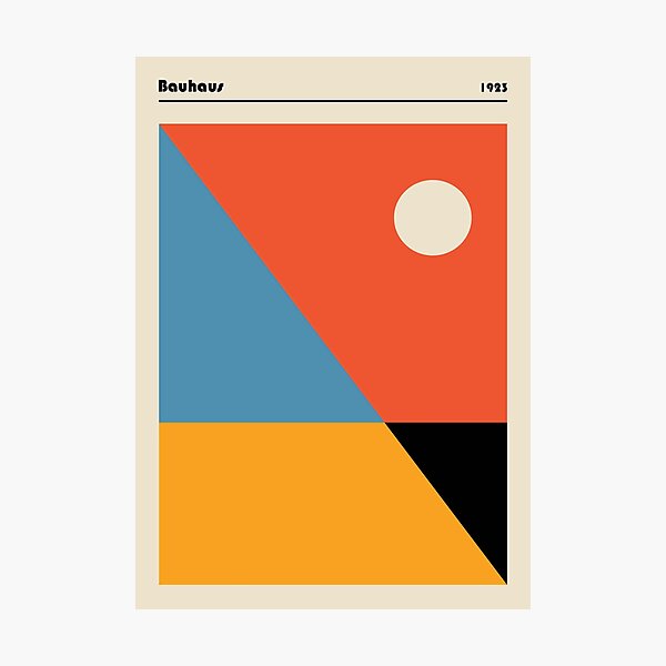 Item preview, Bauhaus homage Modern Gallery Abstract Colorful Shape Print designed and sold by AtelierDiKoko.