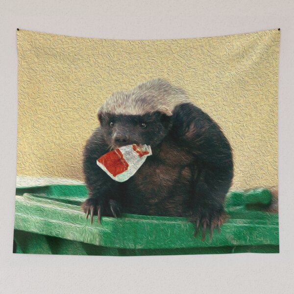 Item preview, Funny Honey Badger in a Bin designed and sold by friendlyfauna.