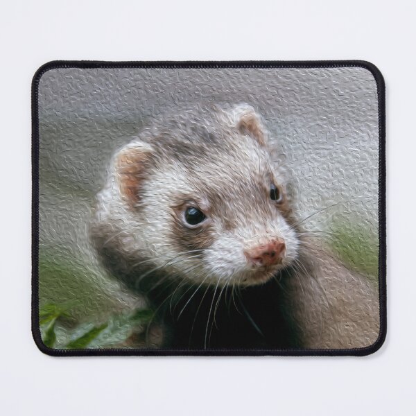 Item preview, Ferret in nature portrait designed and sold by friendlyfauna.