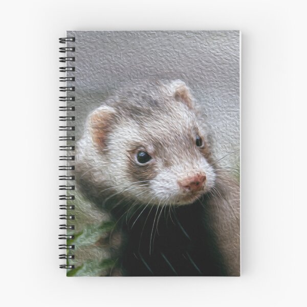 Item preview, Ferret in nature portrait designed and sold by friendlyfauna.