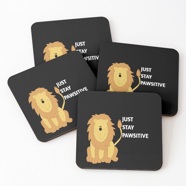 Item preview,  Just Stay Pawsitive lovely Lion Laugh designed and sold by marianna cotaru.