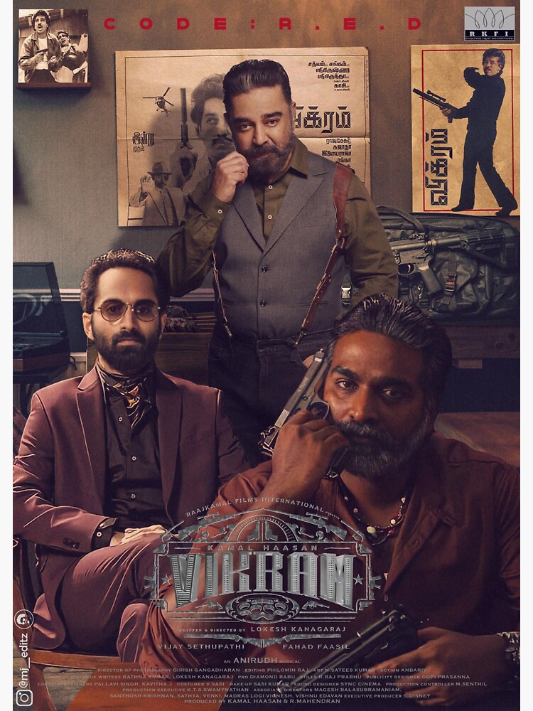 "vikram movie" Sticker for Sale by bilgibsiku Redbubble