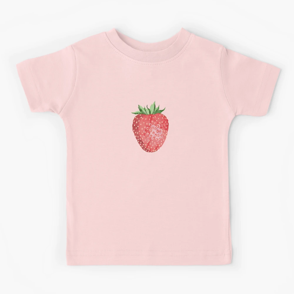 ★ILLIGO★ Strawberry Fitted T-Shirt White Strawberry Fitted T-shirt Cream - ILLIGO