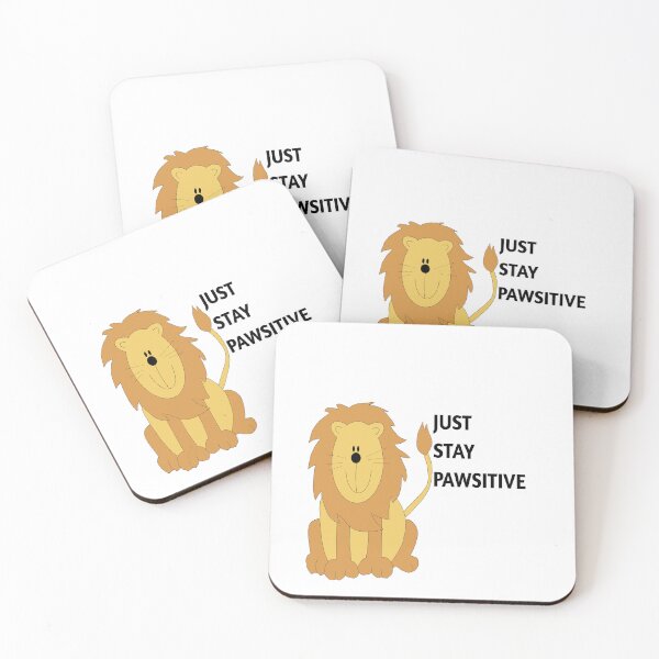 Item preview, Just Stay Pawsitive lovely Lion Laugh designed and sold by marianna cotaru.