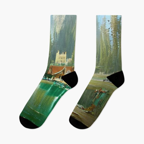 Item preview, AI Generated Art, Emerald Lake Vintage Oil Painting designed and sold by ACC .