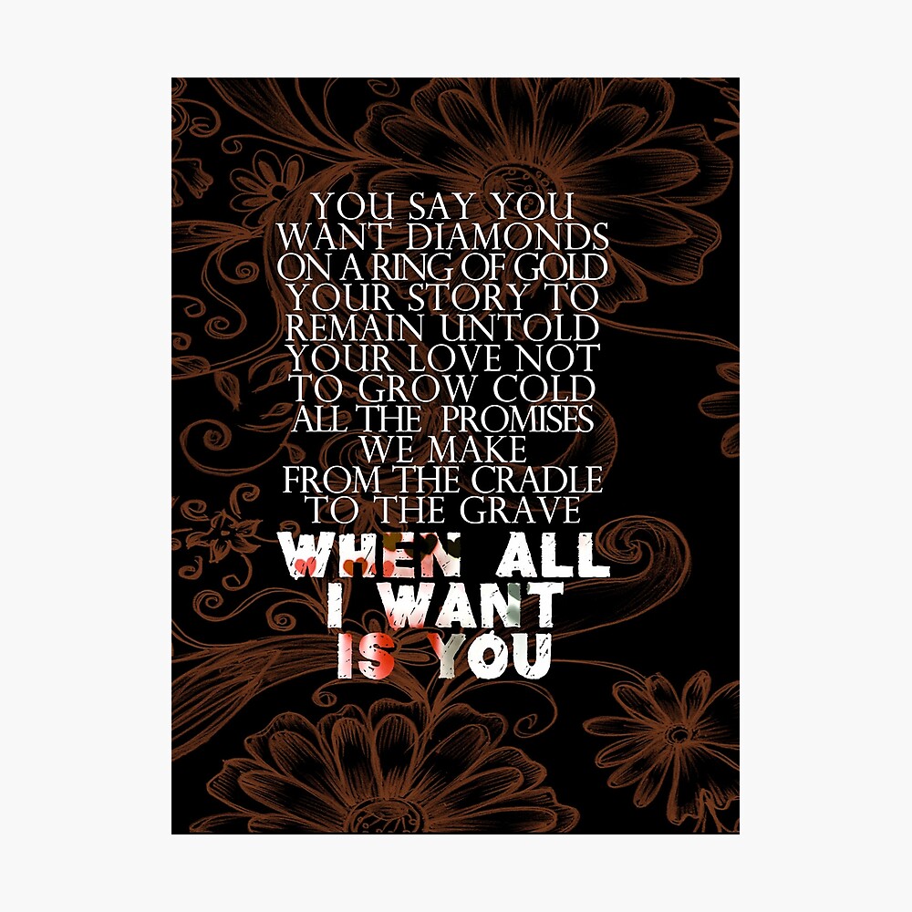 U2 All I Want Is You Version 2 Metal Print By Clad63 Redbubble