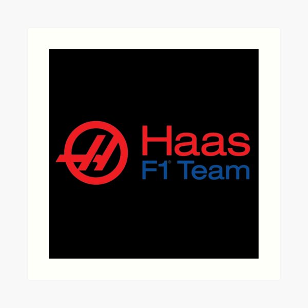 Haas F1 Team Logo 2022 V2 Black Art Print For Sale By F1rb Redbubble