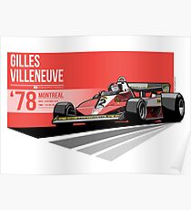 Póster Gilles Villeneuve - 1978 Montreal