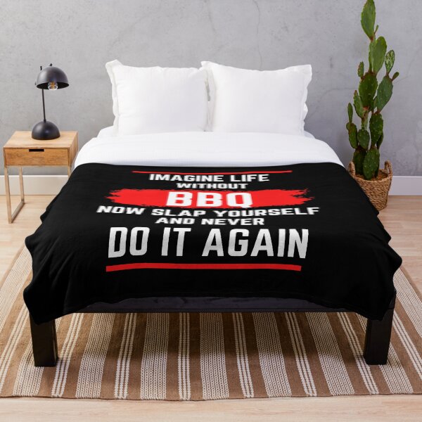 Item preview, Imagine Life Without BBQ Now Slap Yourself And Never Do It Again Funny BBQ Quote For Barbecue And Food Lovers designed and sold by 5StarBBQDesign.