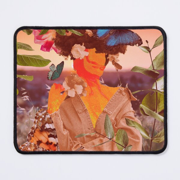 Item preview, Collage Black Girl - Orange colored Butterflies designed and sold by SoluxStudios.