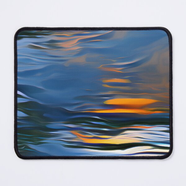 Item preview, Still Evening Water digital illustration simulating painting. Beautiful sunset in the lake. Reflection in water. designed and sold by siwabudda.