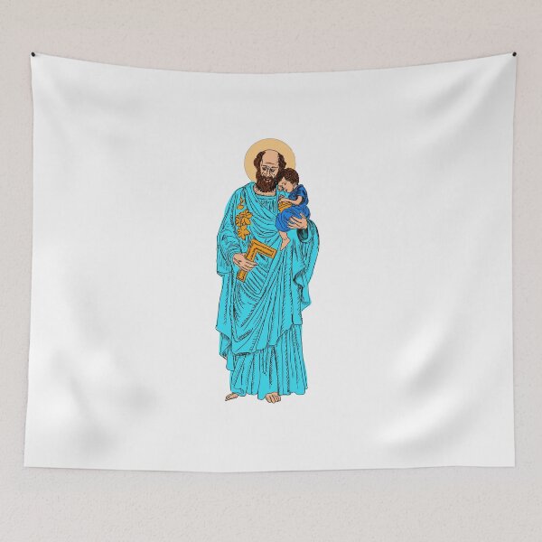 Item preview,  Saint Joseph holding Infant Jesus in his arms artwork  designed and sold by KARTICK DUTTA.