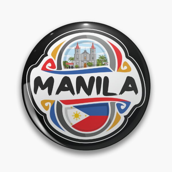 Item preview, Manila Philippines Flag Badge Travel Souvenir Stamp designed and sold by TeeHome.