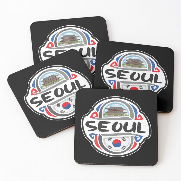 Item preview, Seoul South Korea Flag Badge Travel Souvenir Stamp designed and sold by TeeHome.