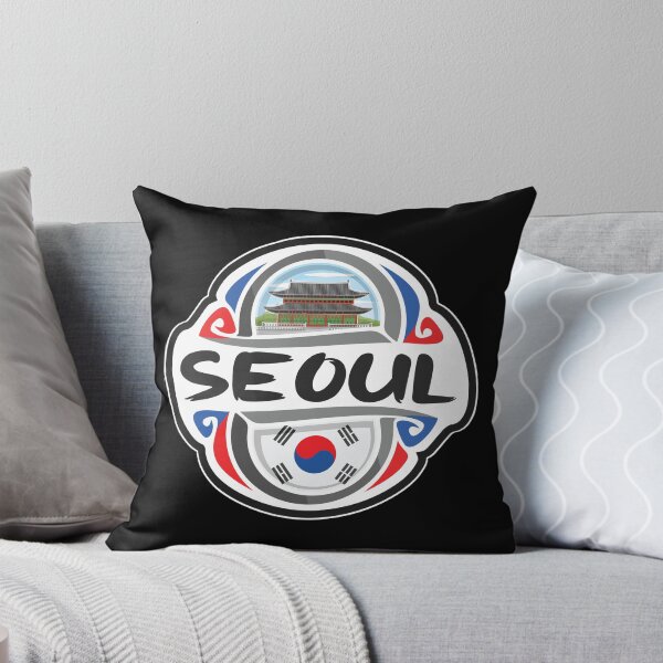 Aperçu de l'œuvre Seoul South Korea Flag Badge Travel Souvenir Stamp créée et vendue par TeeHome.