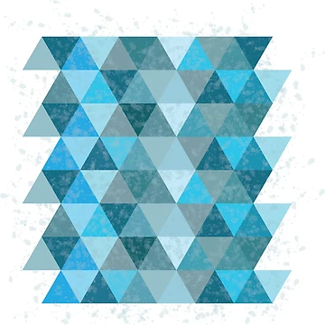 Artwork thumbnail, Triangle Pattern Deep Blue Sea by Designrascal