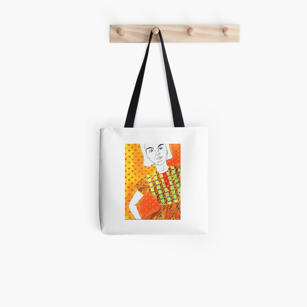 Angry Girl Collection Contrast Tank Tote Bag