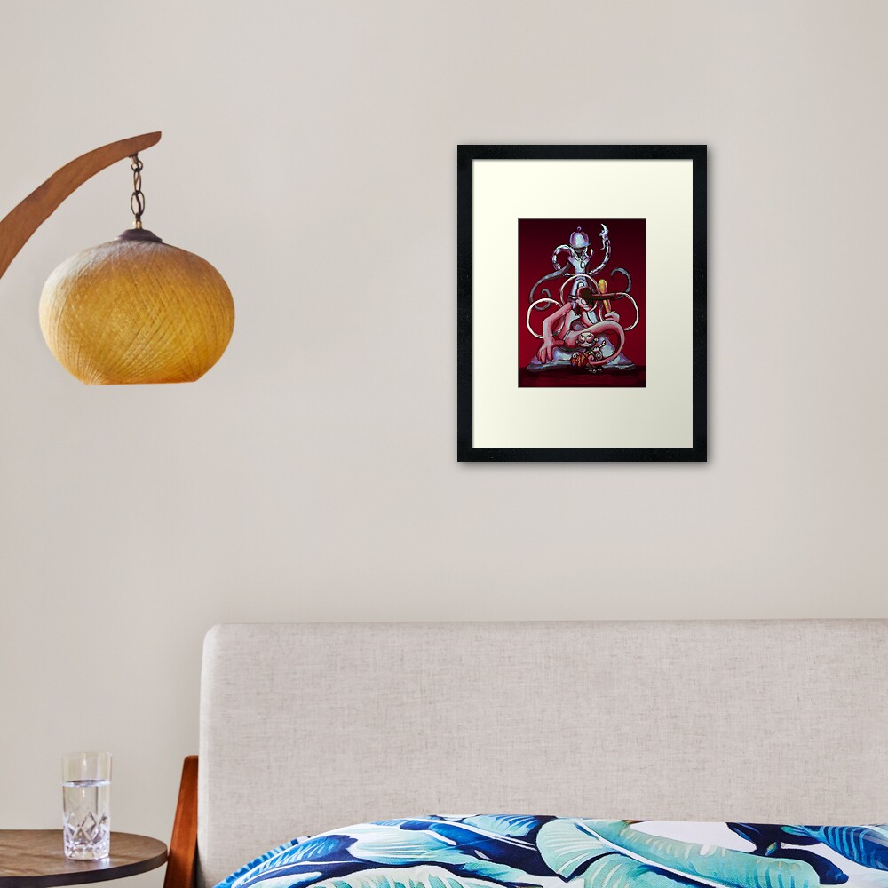Ghosted/Battleface AU collaboration picture Framed Art Print