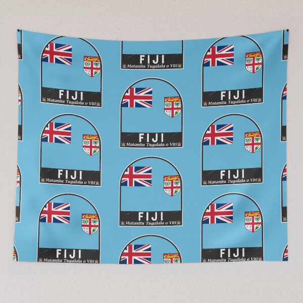 Item preview, Fiji Flag Emblem Distressed Vintage designed and sold by KrisSidDesigns.