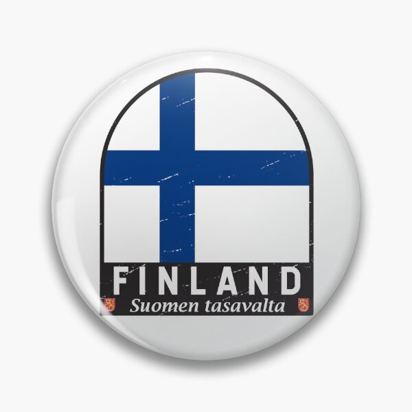 Item preview, Finland Flag Emblem Distressed Vintage designed and sold by KrisSidDesigns.