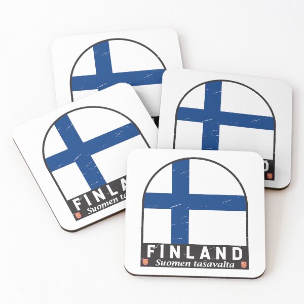 Item preview, Finland Flag Emblem Distressed Vintage designed and sold by KrisSidDesigns.