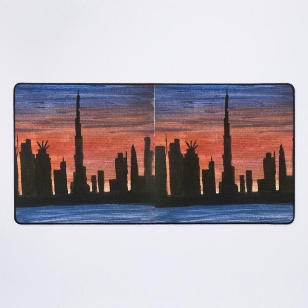 Item preview, Aesthetic Sunset Cityscape View Painting designed and sold by art-byaina.