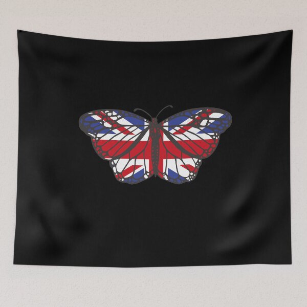Artikelvorschau, Schmetterling Großbritannien Flagge entworfen und verkauft von DerSenat.