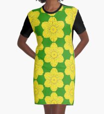 Heraldic Daffodil Graphic T-Shirt Dress