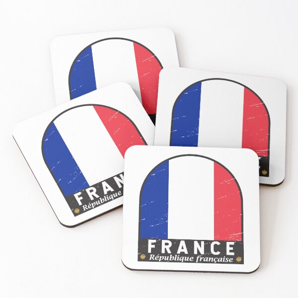Item preview, France Flag Emblem Distressed Vintage designed and sold by KrisSidDesigns.