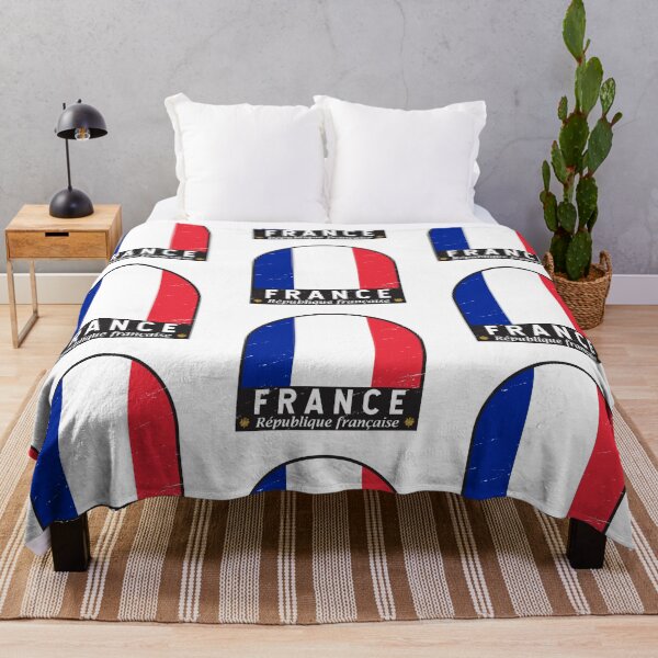 Item preview, France Flag Emblem Distressed Vintage designed and sold by KrisSidDesigns.