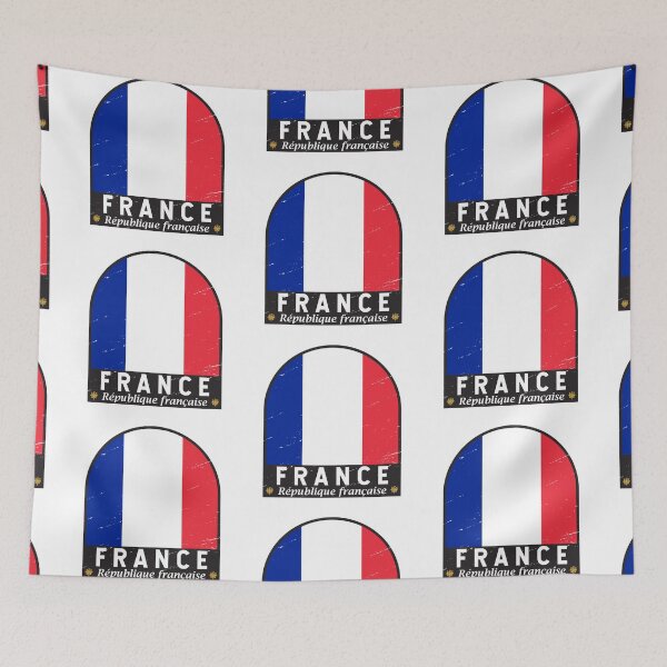 Item preview, France Flag Emblem Distressed Vintage designed and sold by KrisSidDesigns.