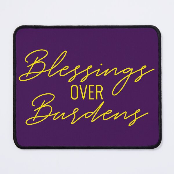 Item preview, Blessings Over Burdens Text in Yellow designed and sold by BLMcreations.