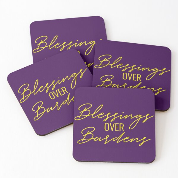 Item preview, Blessings Over Burdens Text in Yellow designed and sold by BLMcreations.