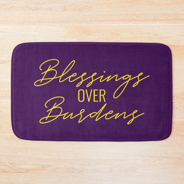 Item preview, Blessings Over Burdens Text in Yellow designed and sold by BLMcreations.