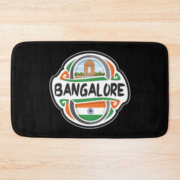Aperçu de l'œuvre Bangalore India Flag Badge Travel Souvenir Stamp créée et vendue par TeeHome.